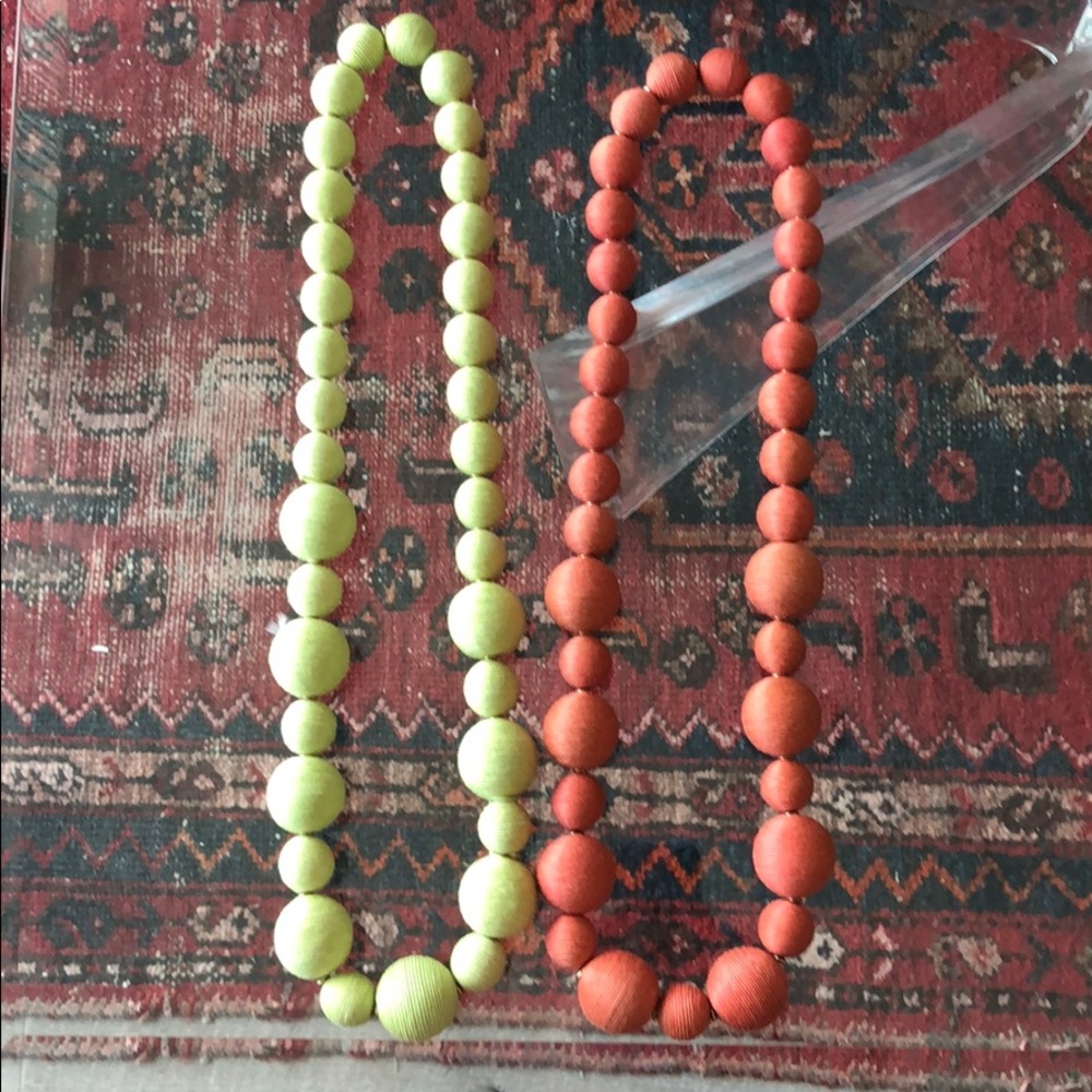 Wrapped ball necklaces